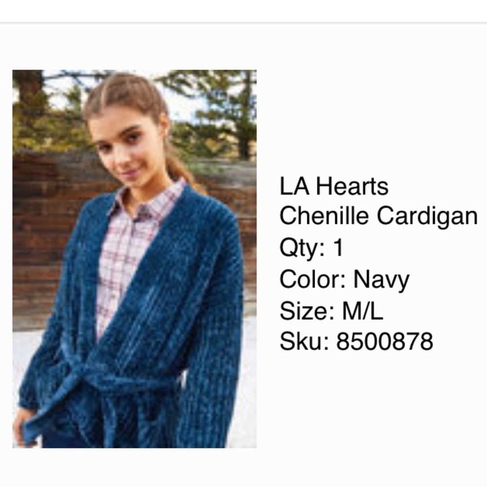 PacSun | Blue Chenille Cardigan Sweater